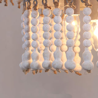 Three Tiered Wood Beaded Chandelier Arkstarhome