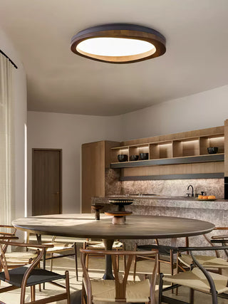 Timber Round Wood Ceiling Lamp Arkstarhome