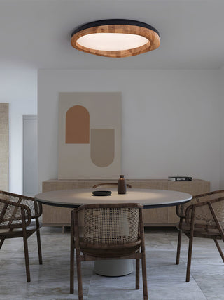 Timber Round Wood Ceiling Lamp Arkstarhome
