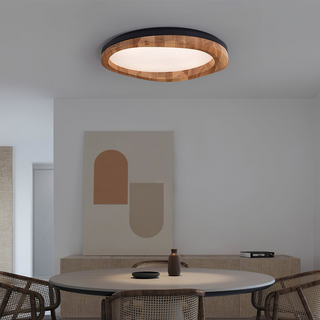 Timber Round Wood Ceiling Lamp Arkstarhome