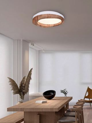 Timber Round Wood Ceiling Lamp Arkstarhome