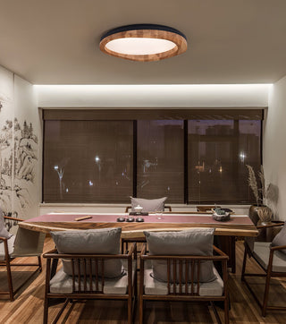 Timber Round Wood Ceiling Lamp Arkstarhome