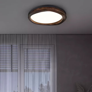 Timber Round Wood Ceiling Lamp Arkstarhome