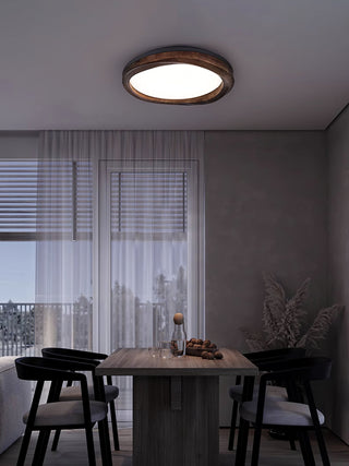 Timber Round Wood Ceiling Lamp Arkstarhome