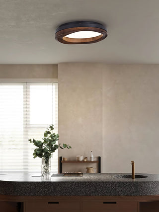 Timber Round Wood Ceiling Lamp Arkstarhome