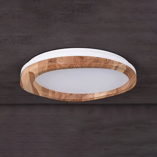 Timber Round Wood Ceiling Lamp Arkstarhome