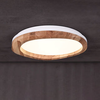 Timber Round Wood Ceiling Lamp Arkstarhome