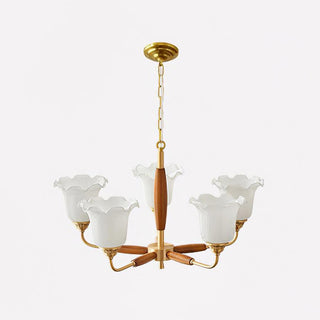 Trumpet Flower Glass Chandelier Arkstarhome