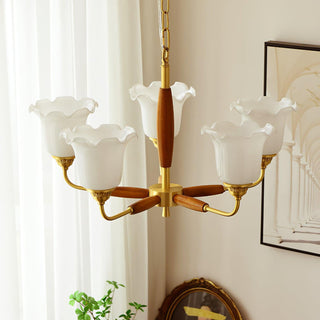 Trumpet Flower Glass Chandelier Arkstarhome