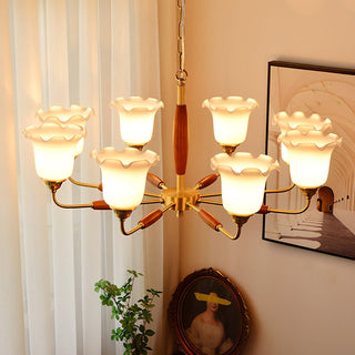 Trumpet Flower Glass Chandelier Arkstarhome