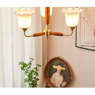 Trumpet Flower Glass Chandelier Arkstarhome