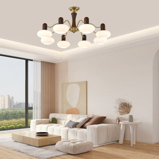 Walnut Color Embrace Chandelier Arkstarhome