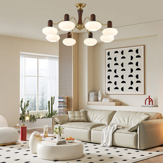Walnut Color Embrace Chandelier Arkstarhome