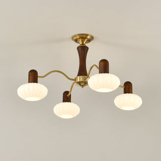 Walnut Color Embrace Chandelier Arkstarhome