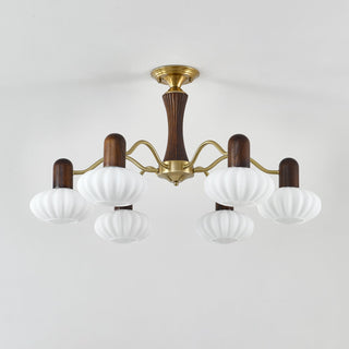 Walnut Color Embrace Chandelier Arkstarhome