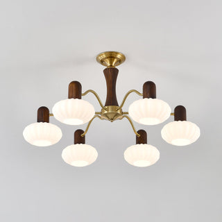 Walnut Color Embrace Chandelier Arkstarhome