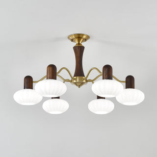 Walnut Color Embrace Chandelier Arkstarhome