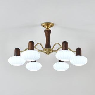 Walnut Color Embrace Chandelier Arkstarhome