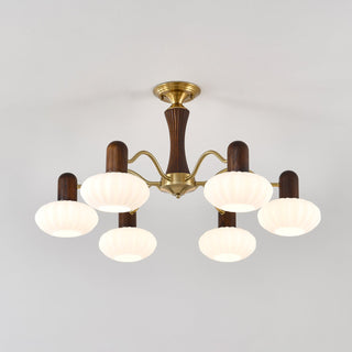 Walnut Color Embrace Chandelier Arkstarhome