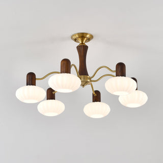 Walnut Color Embrace Chandelier Arkstarhome