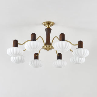 Walnut Color Embrace Chandelier Arkstarhome
