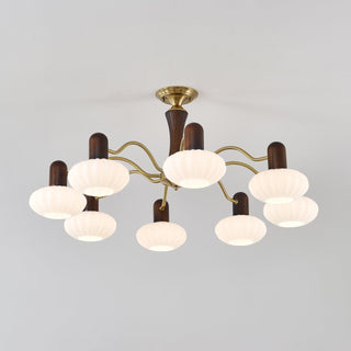 Walnut Color Embrace Chandelier Arkstarhome