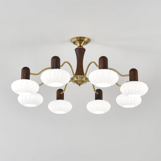 Walnut Color Embrace Chandelier Arkstarhome