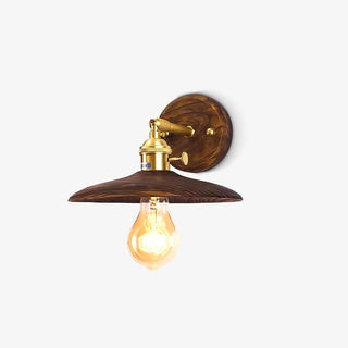 Walnut Flared Wall Light Arkstarhome