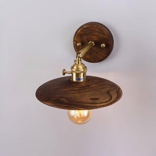 Walnut Flared Wall Light Arkstarhome