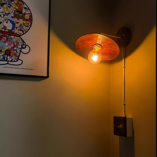 Walnut Flared Wall Light Arkstarhome