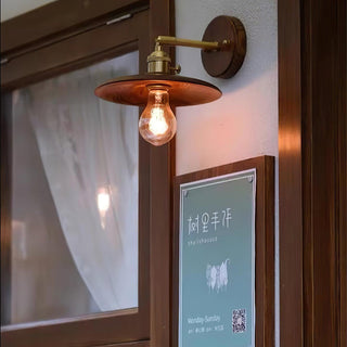 Walnut Flared Wall Light Arkstarhome