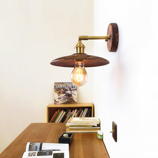 Walnut Flared Wall Light Arkstarhome