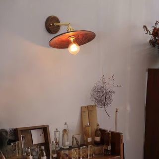 Walnut Flared Wall Light Arkstarhome