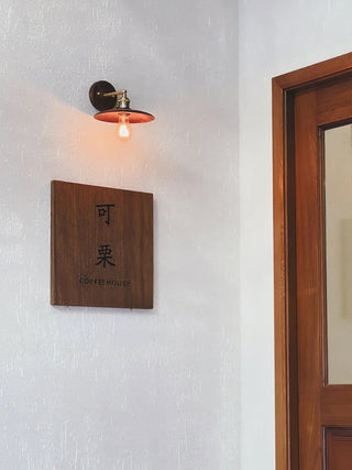Walnut Flared Wall Light Arkstarhome