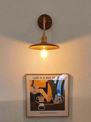 Walnut Flared Wall Light Arkstarhome