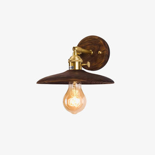 Walnut Flared Wall Light Arkstarhome