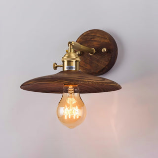 Walnut Flared Wall Light Arkstarhome