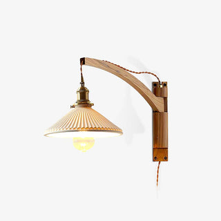 Walnut Swing Arm Wall Lamp Arkstarhome
