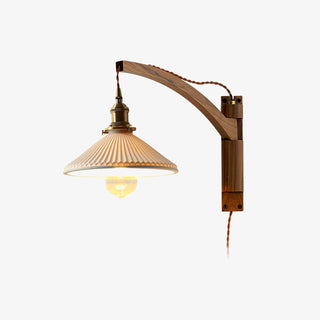 Walnut Swing Arm Wall Lamp Arkstarhome