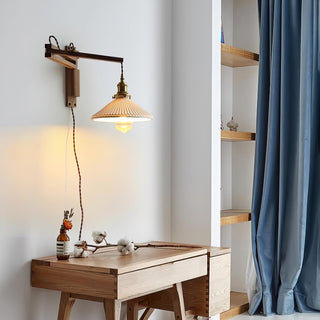 Walnut Swing Arm Wall Lamp Arkstarhome
