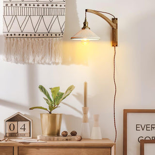 Walnut Swing Arm Wall Lamp Arkstarhome