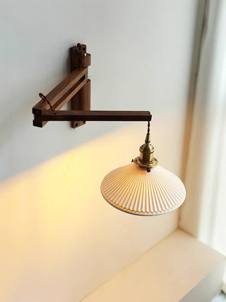 Walnut Swing Arm Wall Lamp Arkstarhome