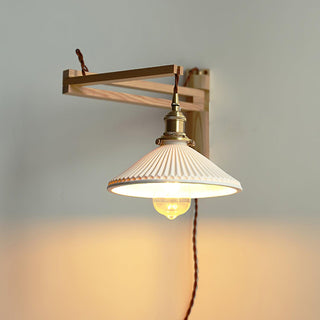 Walnut Swing Arm Wall Lamp Arkstarhome