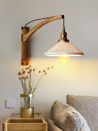 Walnut Swing Arm Wall Lamp Arkstarhome