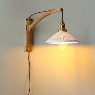 Walnut Swing Arm Wall Lamp Arkstarhome