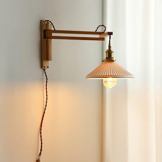 Walnut Swing Arm Wall Lamp Arkstarhome