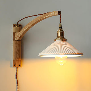 Walnut Swing Arm Wall Lamp Arkstarhome