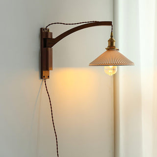 Walnut Swing Arm Wall Lamp Arkstarhome