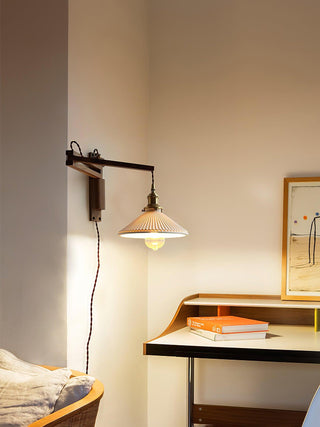 Walnut Swing Arm Wall Lamp Arkstarhome