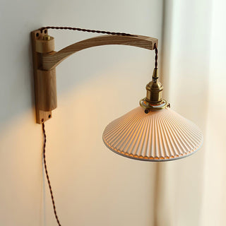 Walnut Swing Arm Wall Lamp Arkstarhome